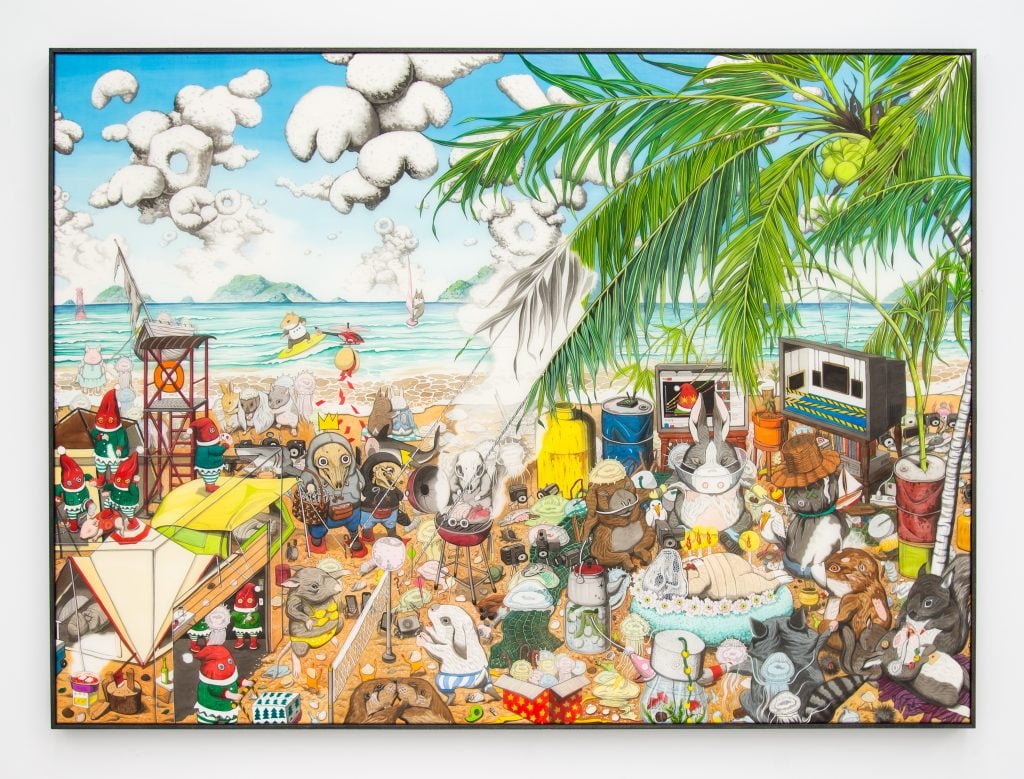 Hun Kyu Kim, <i>Funeral on the Beach</i> (2020). Courtesy of the artist and High Art.
