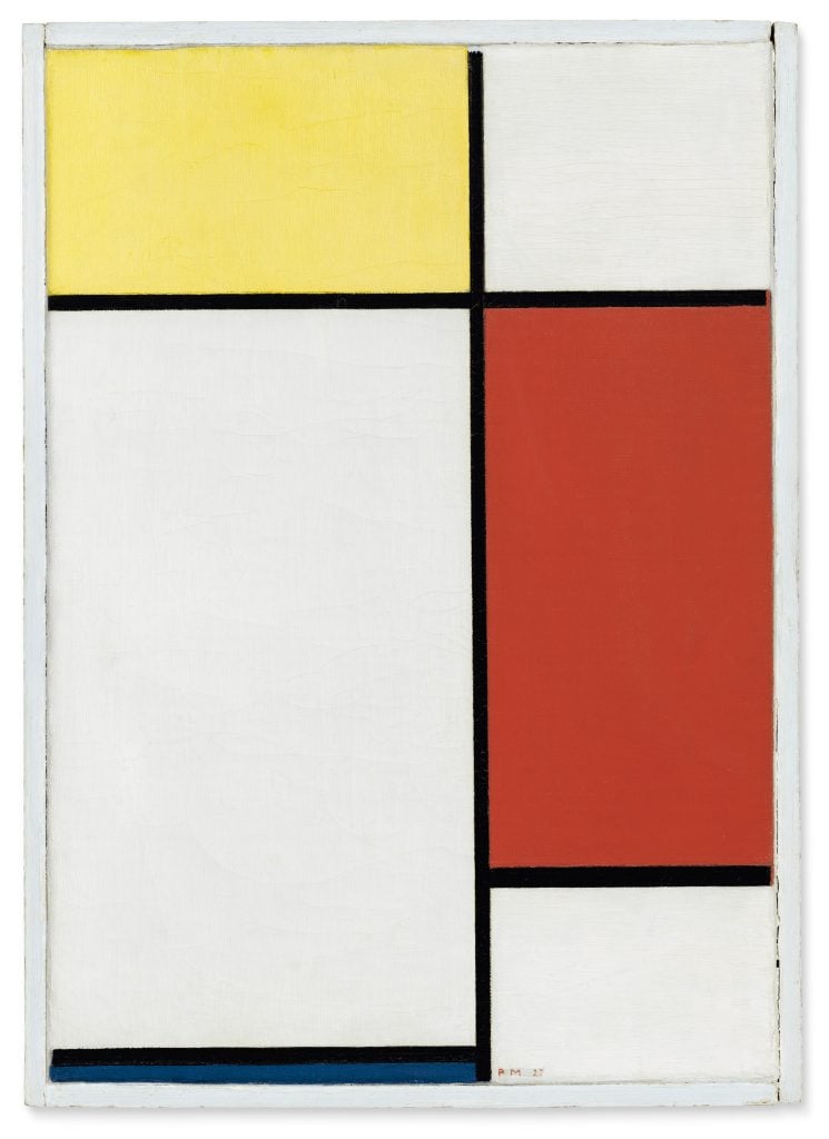 Piet Mondrian, Composition: No. II, With Yellow, Red and Blue (1927). Courtesy of Christie's Images, Ltd.