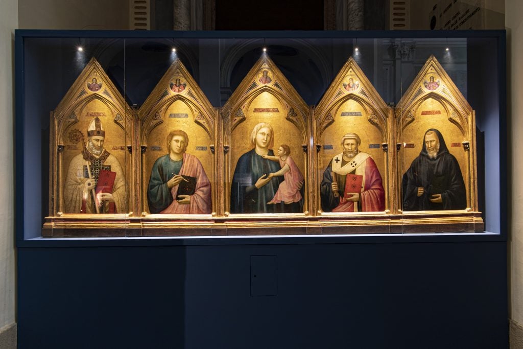 Giotto di Bondone's Polittico di Badia (1295-1297). Courtesy Uffizi Galleries.