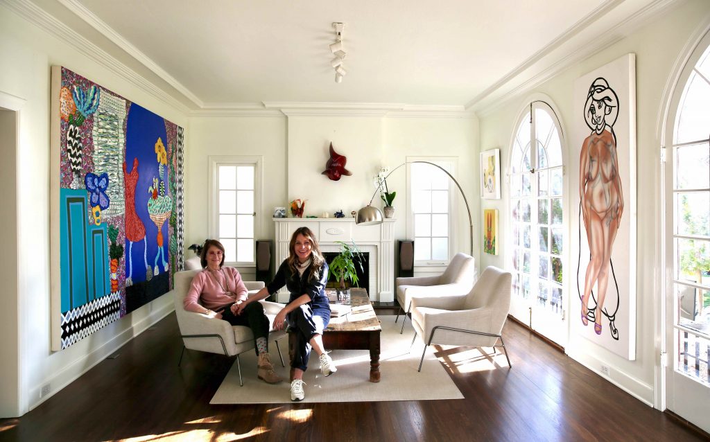 Marisabel Bazan and Lisa Schulte at home, in Los Angeles. Image taken by Kimberly Biehl.