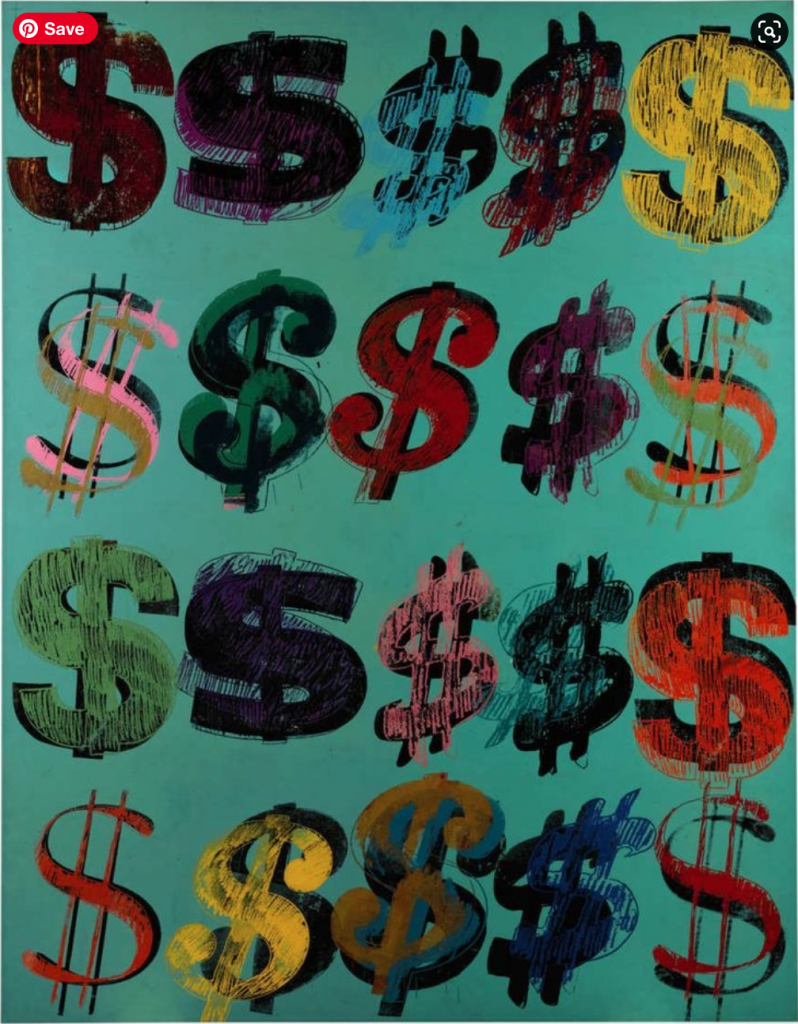 Andy Warhol Dollar Signs (1981). Photo: courtesy Sotheby's.