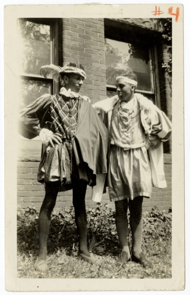Unidentified youths in theatrical costumes at Howard University (ca. 1927). Photo courtesy of the Columbus Museum, Columbus, Georgia.