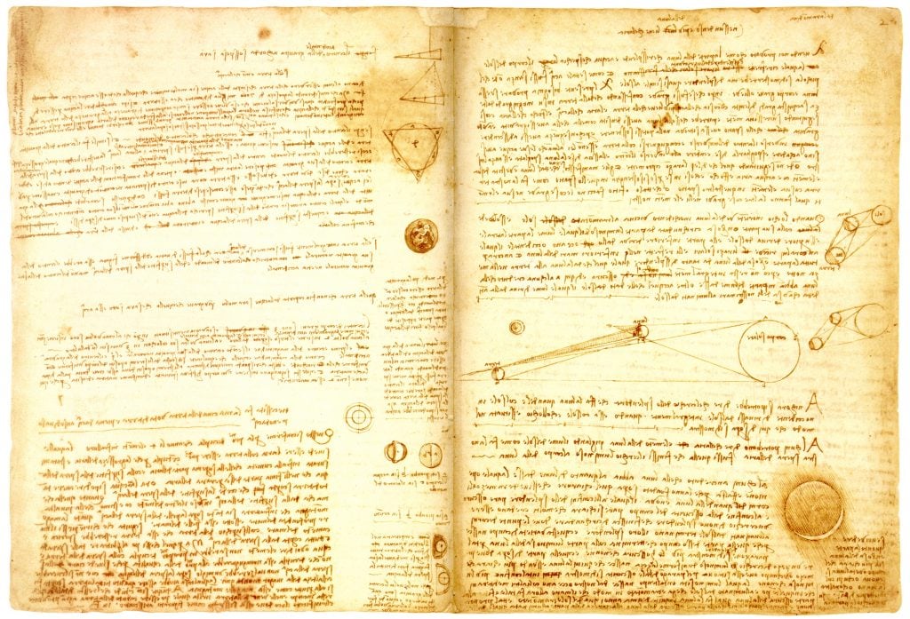 Leonardo da Vinci's Codex Leicester from the 16th century.