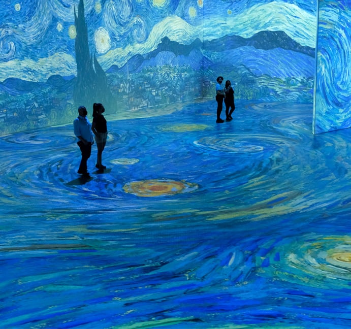 Installation view of Beyond Van Gogh Image courtesy Beyond Van Gogh.