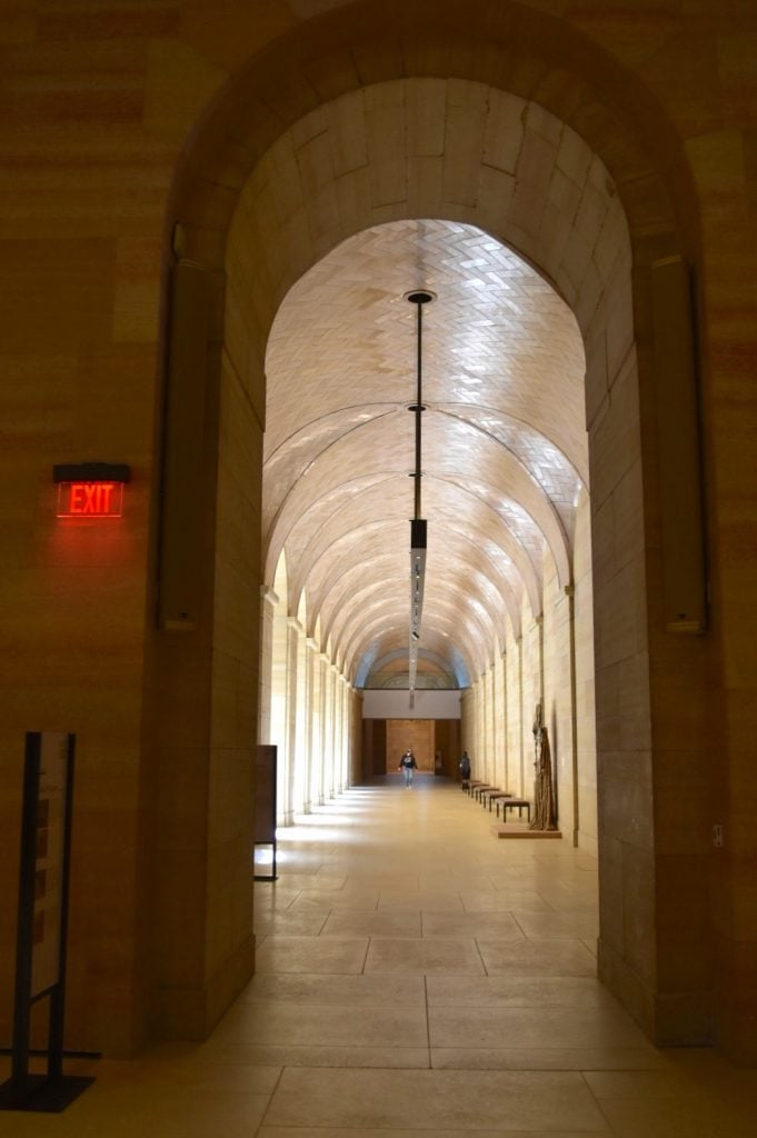 Looking south down the Vaulted Walkway at the Philadelphia Museum of Art. Photo by Ben Davis.
