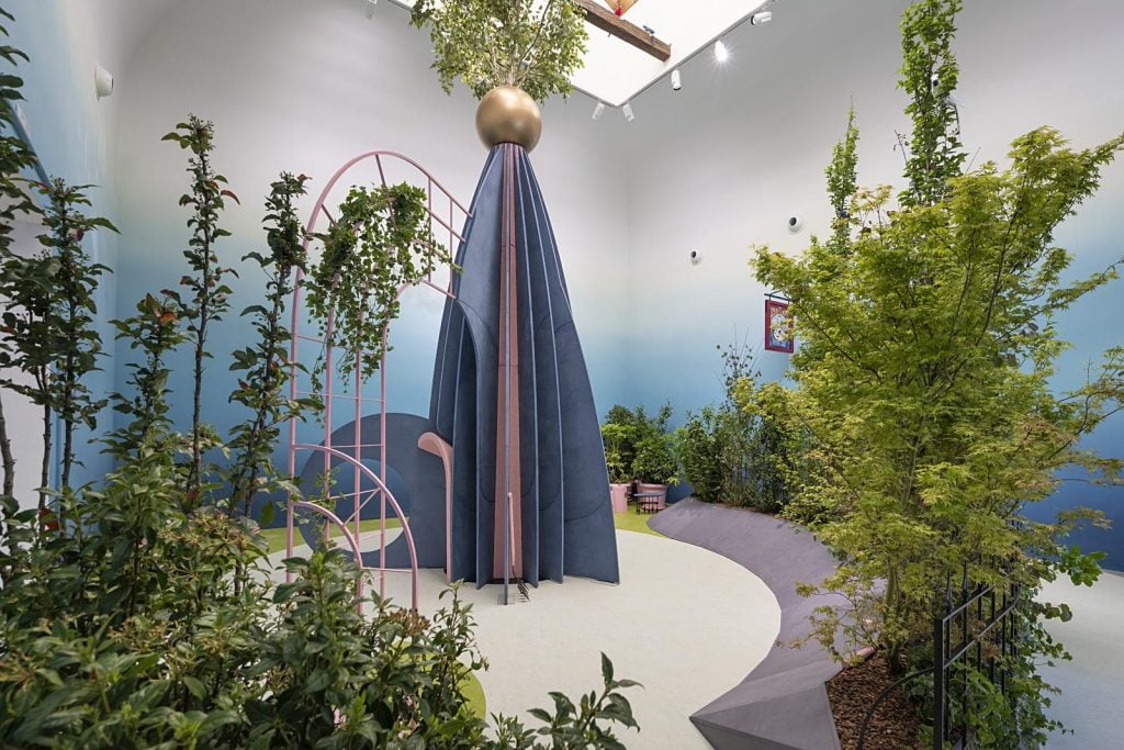 The British Pavilion, "The Garden of Privatised Delights," at the Venice Architecture Biennale. Photo by Cristiano Corte, courtesy of British Council.