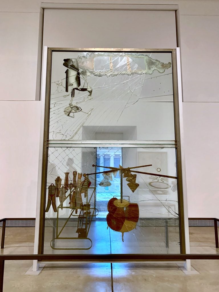Marcel Duchamp, <em>The Bride Stripped Bare by Her Bachelors, Even (The Large Glass)</em> (1915-23). Photo by Ben Davis.