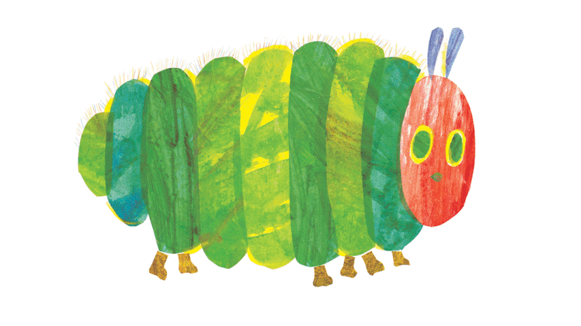 Some of the illustrations from Eric Carle's children's book <em>The Very Hungry Caterpillar</em>. Courtesy of Penguin Young Readers.