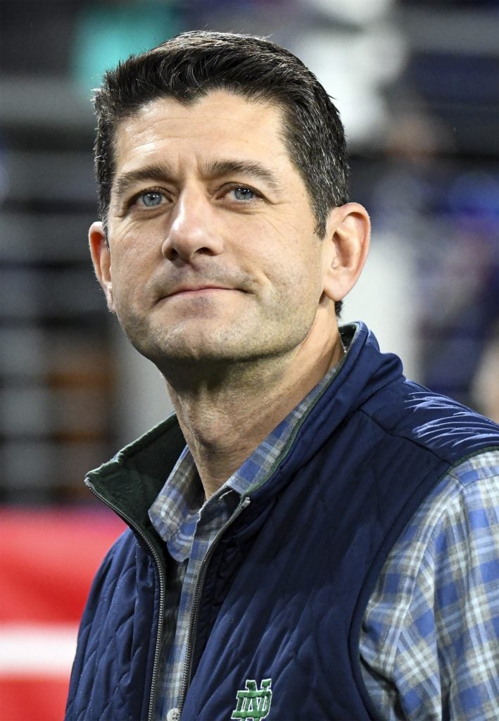 Paul Ryan attends the game on January 11, 2020, at M&T Bank Stadium in Baltimore, MD. (Photo by Mark Goldman/Icon Sportswire via Getty Images)