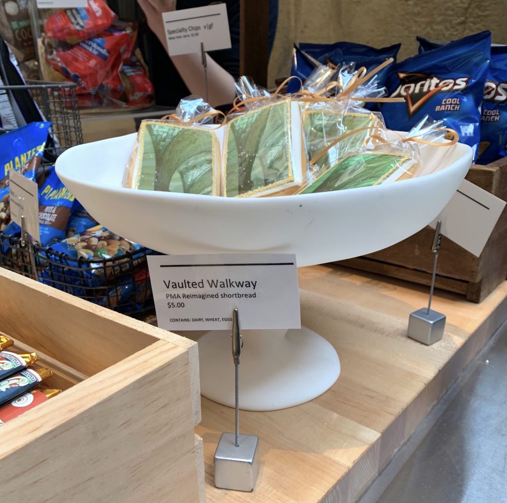 Custom "Vaulted Walkway" shortbread on sale in the cafe at the Philadelphia Museum of Art. Photo by Ben Davis.