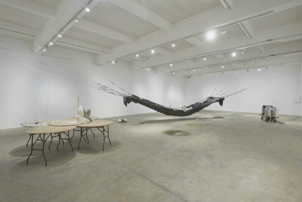 Yu Ji, <i>Wasted Mud</i> (2021). Installation view, Chisenhale Gallery, London, 2021. Commissioned and produced by Chisenhale Gallery, London. Courtesy of the artist. Photo: Andy Keate