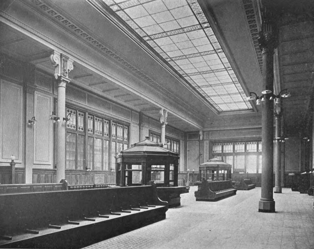 Municipal Ferry Houses. Waiting Room. Architects and Builders' Magazine(1909-1910).