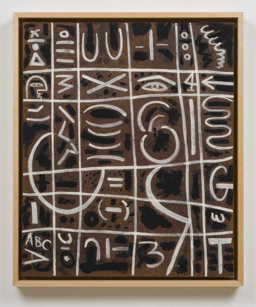 Adolph Gottlieb, <em>Black and White On Pressed Wood</em> (1950). Photo © Adolph and Esther Gottlieb Foundation/licensed by VAGA at ARS, N.Y., courtesy of Pace East Hampton. 