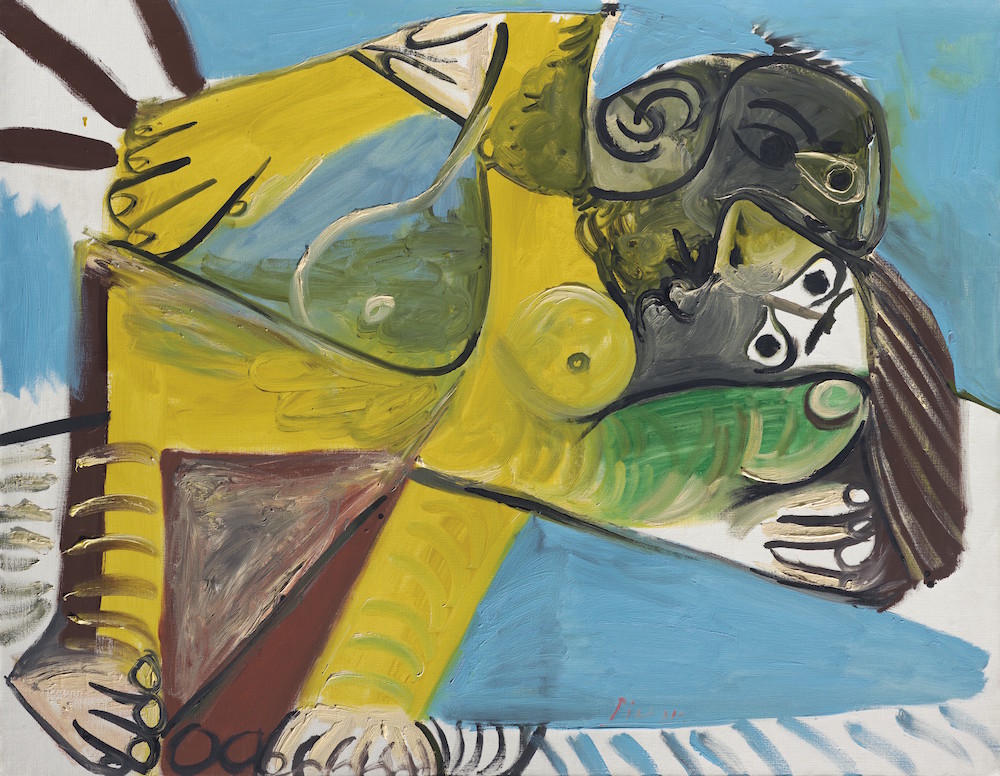 Pablo Picasso, L'Étreinte (1969). Image courtesy Christie's.