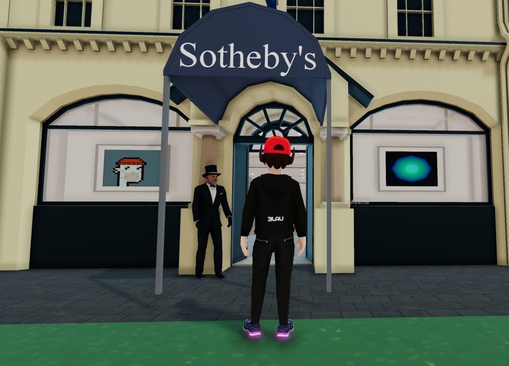 Welcome to the metaverse. Courtesy of Sotheby's Twitter.