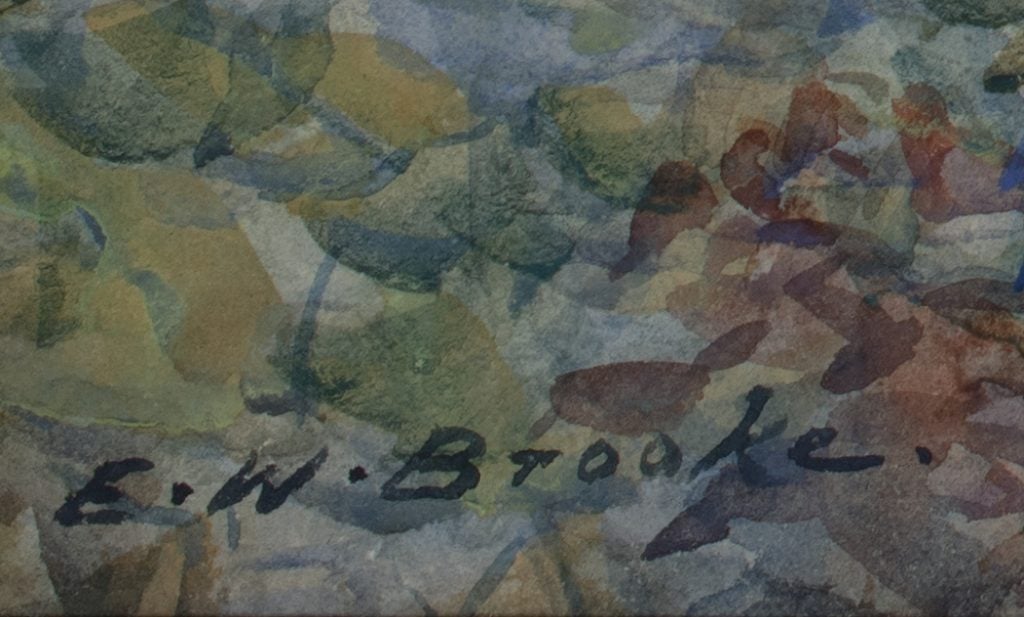 The signature E.W. Brooke suggests this painting is the first known work by Edmund Walpole Brooke, an obscure artist who was one of Vincent van Gogh's last associates. Photo courtesy of John Mathews.