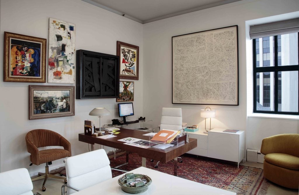 Director Linda Harrison's office at the Newark Museum. Photo courtesy of the Newark Museum.