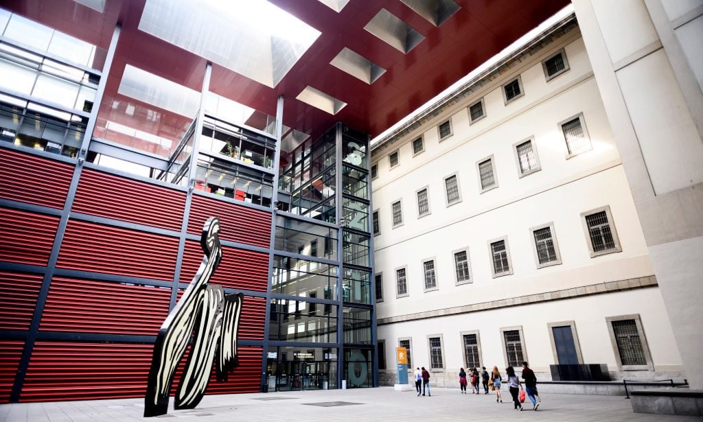 Visitors at the Reina Sofía Museum in Madrid. (Photo by Samuel de Roman / Getty Images)