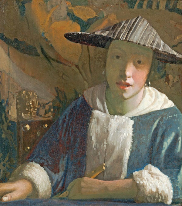 Young Girl with a Flute (c.1665-70), one of the Vermeers under examination by the National Gallery of Art in Washington, D.C. Photo by Art Images via Getty Images