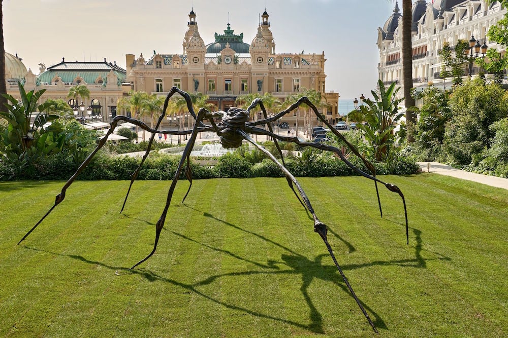 Installation view of Louise Bourgeois Spider at Hauser and Wirth's new space in Monaco. Image courtesy Hauser and Wirth.