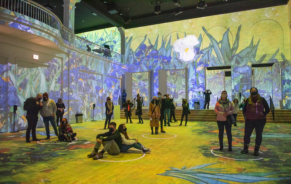 Installation view of Immersive Van Gogh in Chicago. Photo by Michael Brosilow