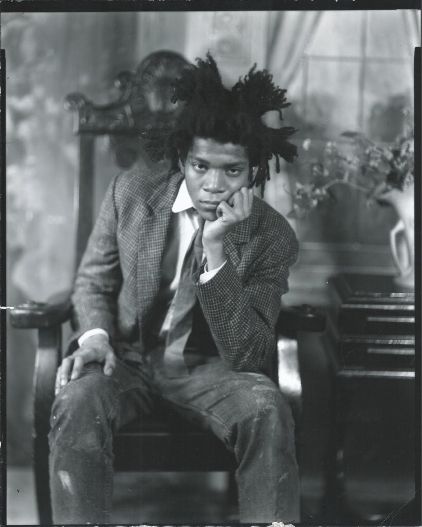Jean-Michel Basquiat in 1982. Photo ©Van Der Zee, 1983.