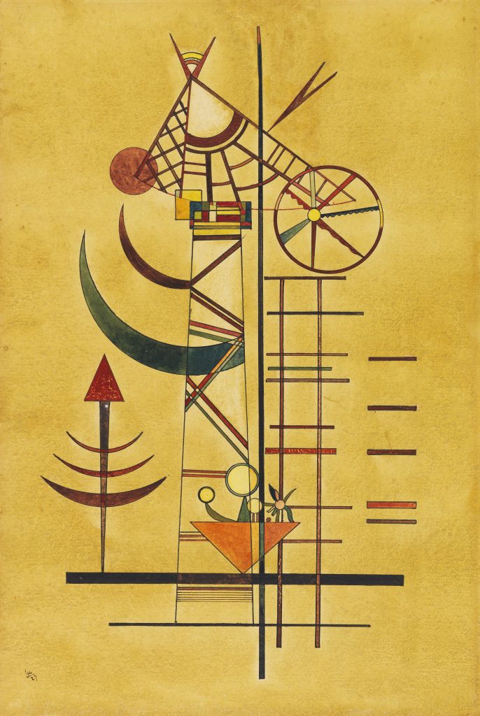 Wassily Kandinsky Gebogene Spitzen (1927). Courtesy Ketterer Kunst.