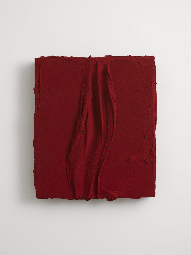 Jason Martin, "Untitled (Permanent red)" (2021). Photo courtesy Lisson Gallery.