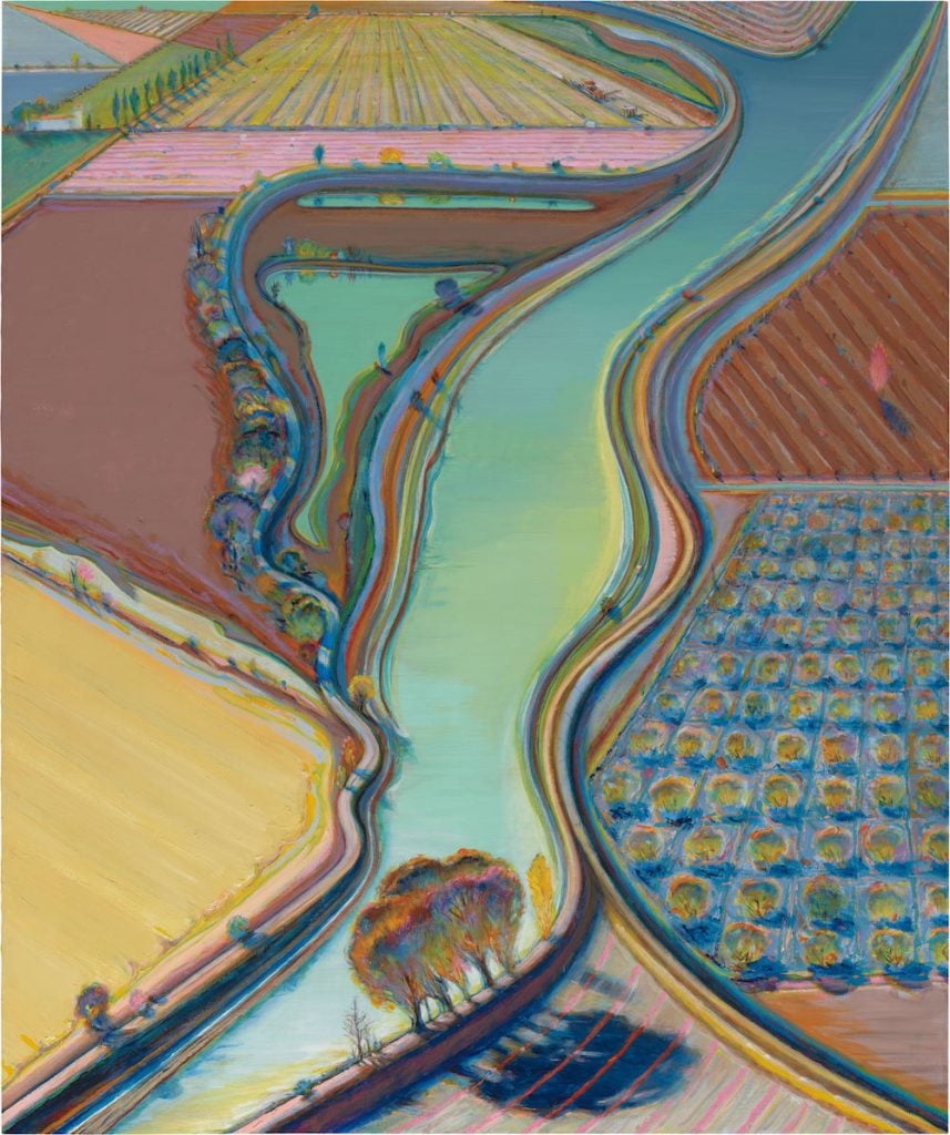 Wayne Thiebaud Winding River (2002). Image courtesy Phillips.