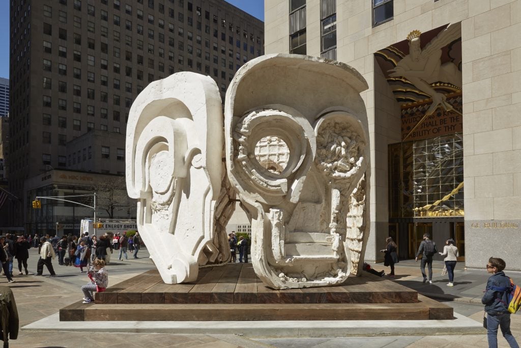 Organised by Public Art Fund and Tishman Speyer On view at Rockefeller Center Plaza, April 28—June 24, 2015. Photo credit: Jason Wyche, Courtesy Public Art Fund, N.Y.