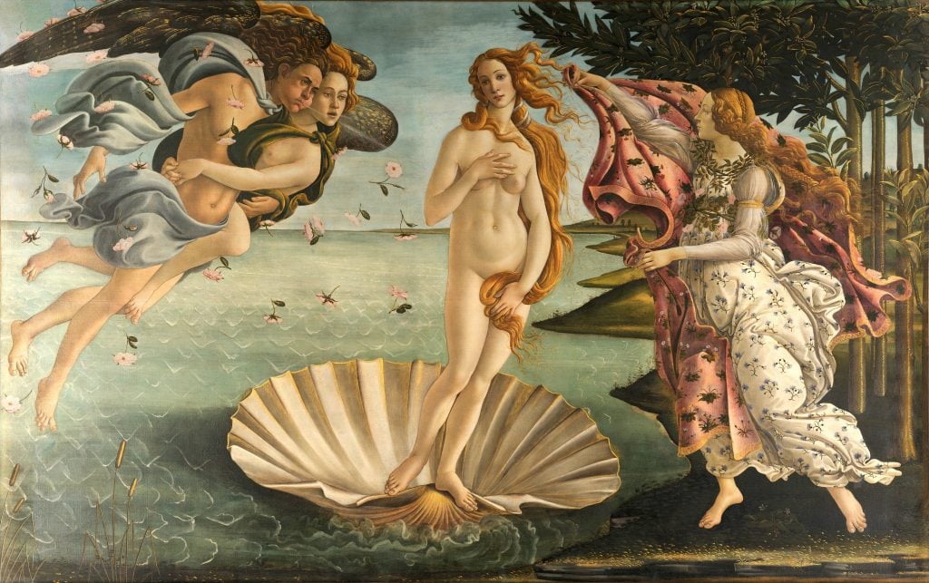 Sandro Botticelli, <i>The Birth of Venus</i> (1486). Courtesy of Uffizi Galleries, Florence.