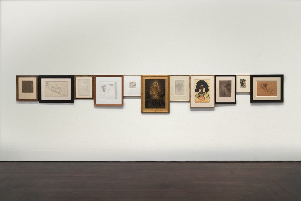 Installation view of "Drawn: From the Collection of Jack Shear" at the Blanton Museum of Art, the University of Texas, on view from March 27, 2020 to August 22, 2021. Courtesy of Jack Shear and the Blanton Museum of Art.