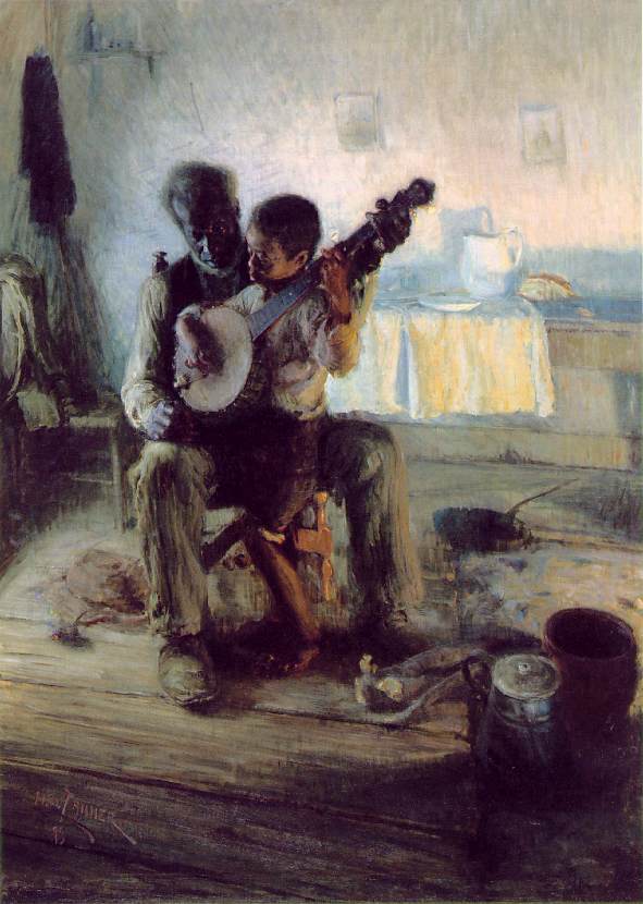 Henry Ossawa Tanner, The Banjo Lesson (1893), from the collection of the Virginia’s Hampton University Museum.