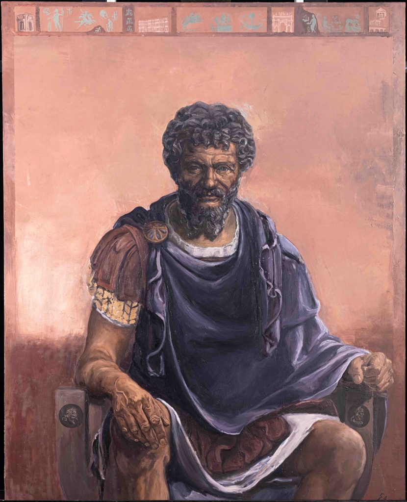 Elena Onwochei-Garcia's portrait of Septimius. Photo by Christopher Ison for English Heritage ©.