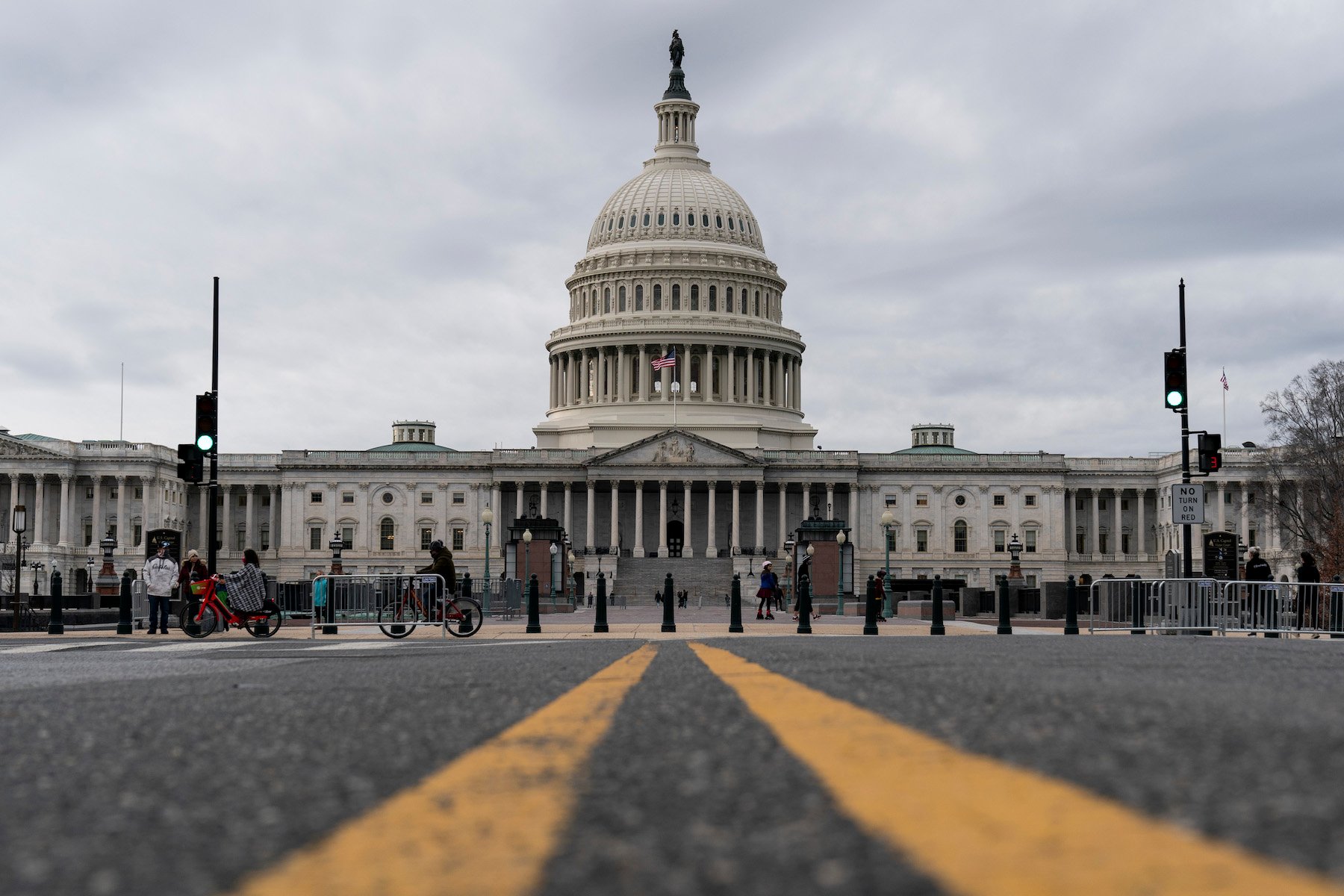 Clouds pass over the Capitol Dome on December 31, 2020 in Washington, D.C. (Photo by Joshua Roberts/Getty Images)