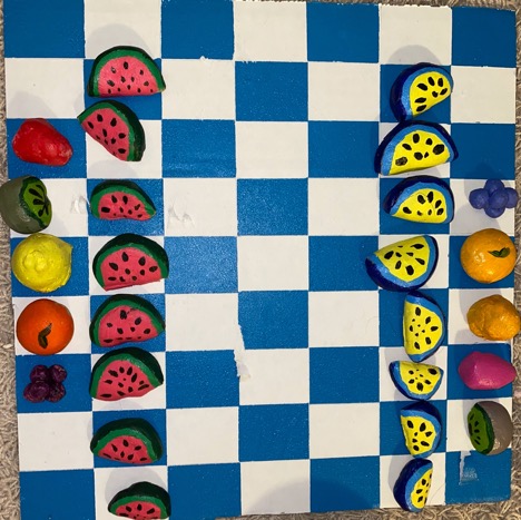 A chess board project made by one of Grace Fletcher-Lantz's students. Photo courtesy of Grace Fletcher-Lantz.