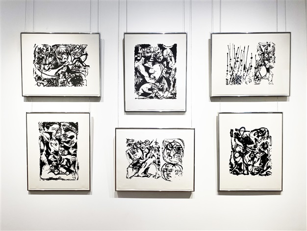 Jackson Pollock, Silkscreens (Set of 6) (1951). Courtesy of Barbara Mathes Gallery. 