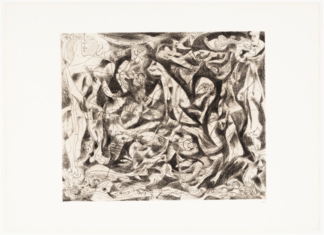 Jackson Pollock, Untitled (ca. 1944-45). Courtesy of Barbara Mathes Gallery.