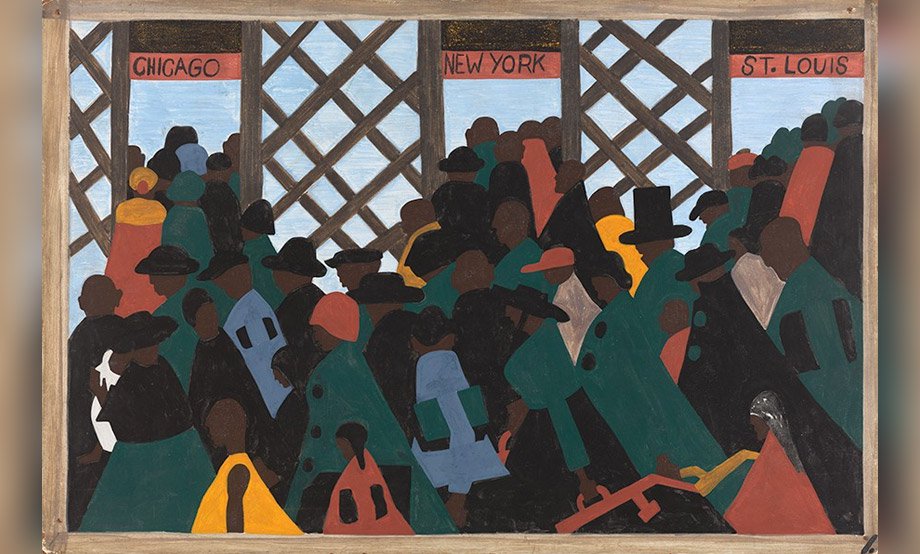 Jacob Lawrence, Panel 1, "The Migration Series" (1940–41). Courtesy of the Phillips Collection, Washington, D.C.