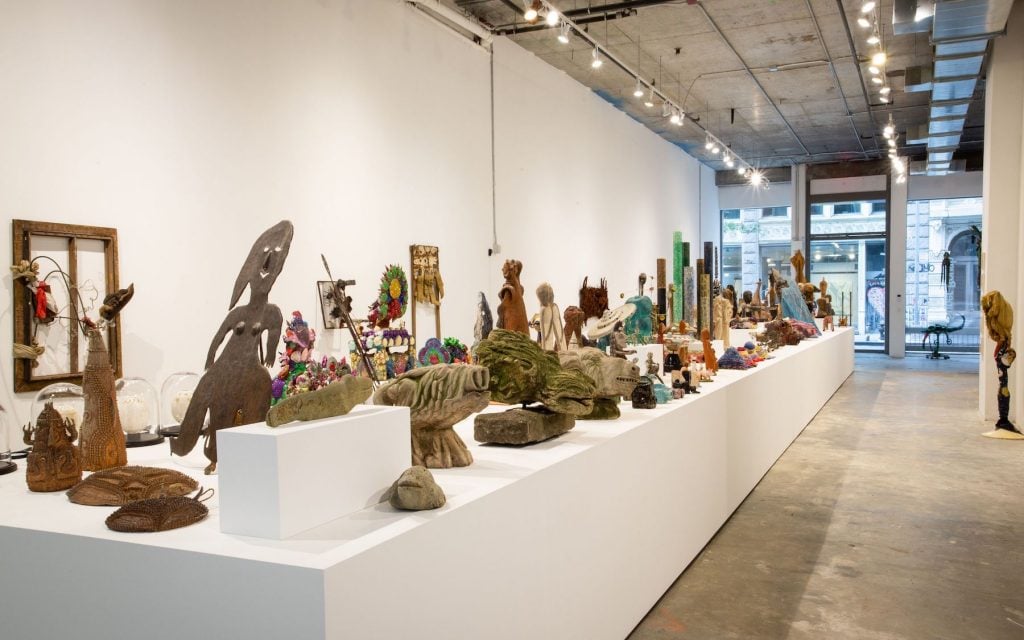 Installation view of "Super-Rough." Photo courtesy the Outsider Art Fair.