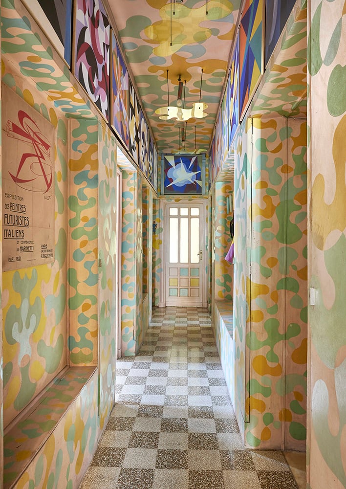Detail of Balla's apartment at Fondazione MAXXI. Photo: ©Musacchio, Ianniello & Pasqualini. 