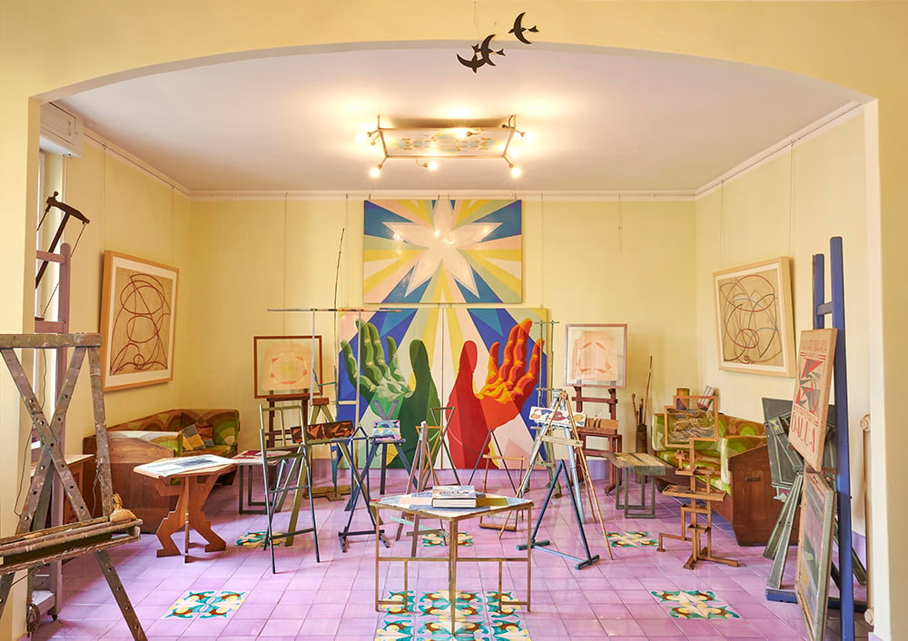Detail of Balla's apartment at Fondazione MAXXI. Photo: ©Musacchio, Ianniello & Pasqualini.