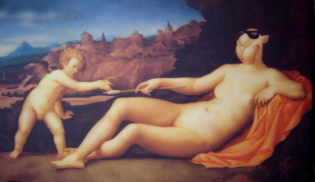 Zhou Tiehai, Venus and Cupid (2006). © Zhou Tiehai. Courtesy of the artist.