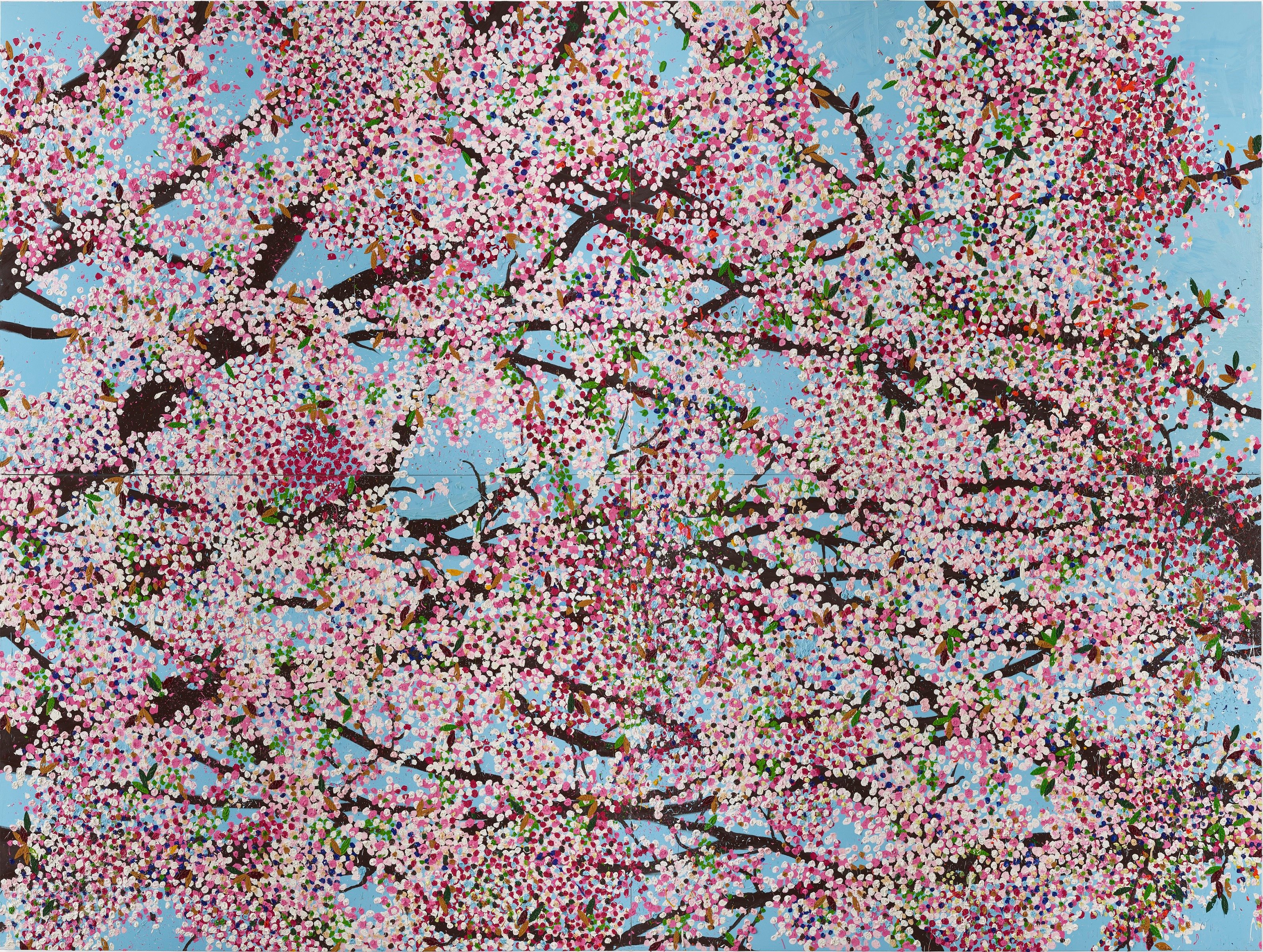 Damien Hirst's Cherry Blossom Paintings, a Sentimental Ode to the 
