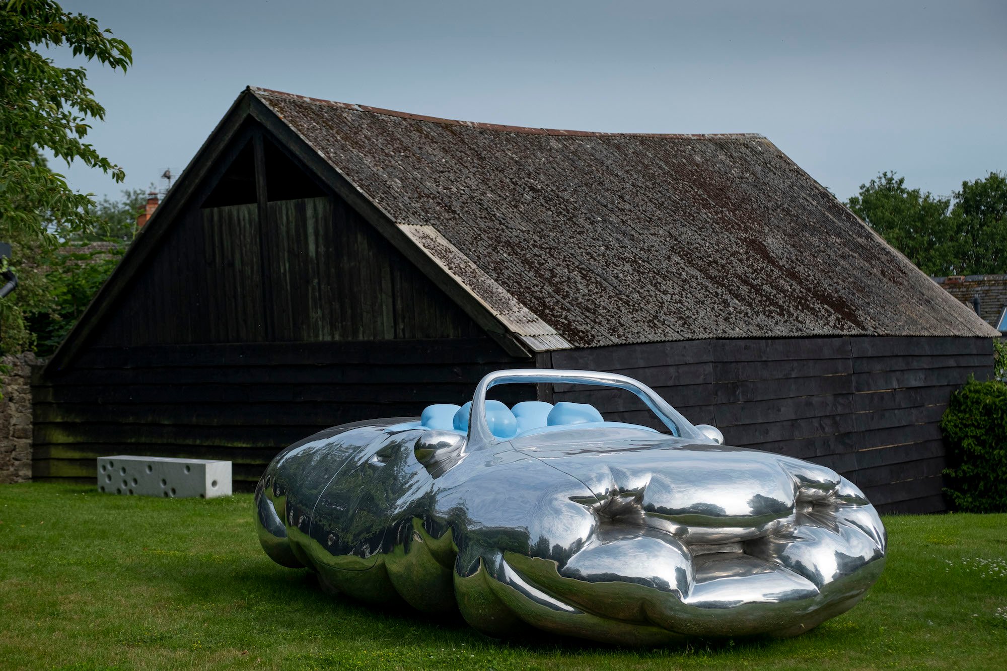 Erwin Wurm, Fat Convertible (2019). Courtesy of Jonty Wilde and Albion Fields.