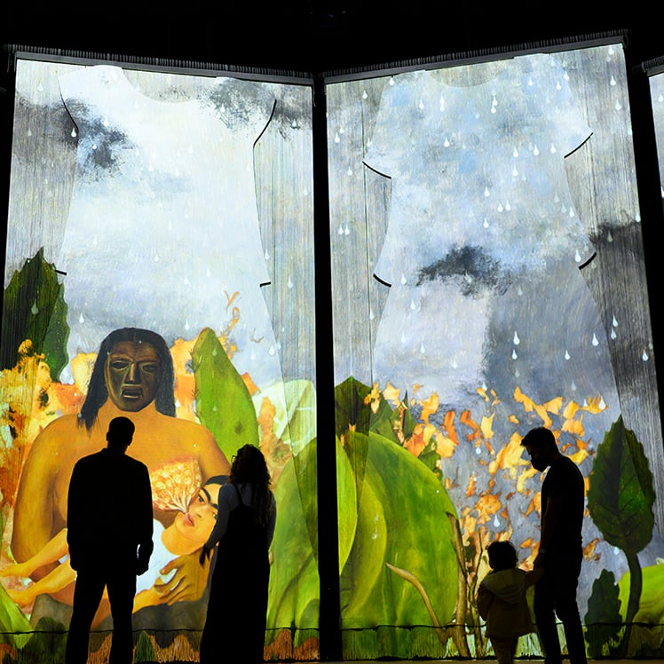Installation view of "Frida: La Experiencia Immersiva." Photo courtesy of Cocolab.