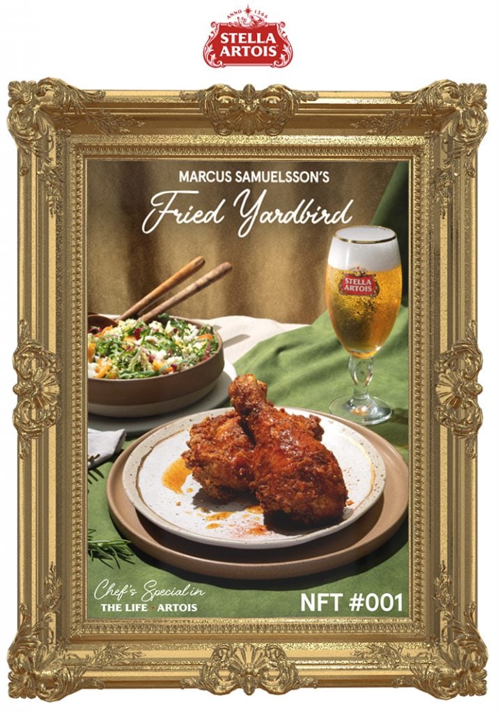 Chef Marcus Samuelsson is offering his Fried Yardbird recipe as an NFT. Photo courtesy of Stella Artois. 