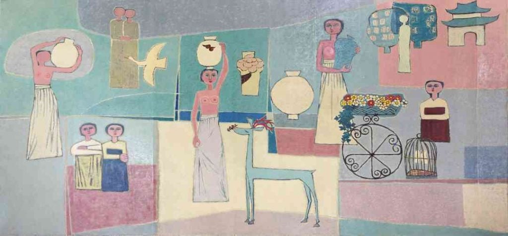 Kim Whanki, Women and Jars. Courtesy of the National Museum of Modern and Contemporary Art.