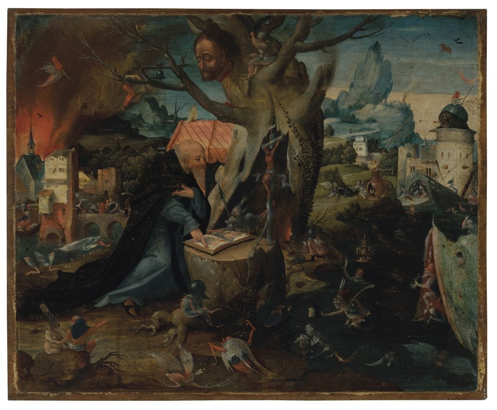 Follower of Hieronymus Bosch, Temptation of Saint Anthony. Courtesy Christie's Images Ltd. 2021.