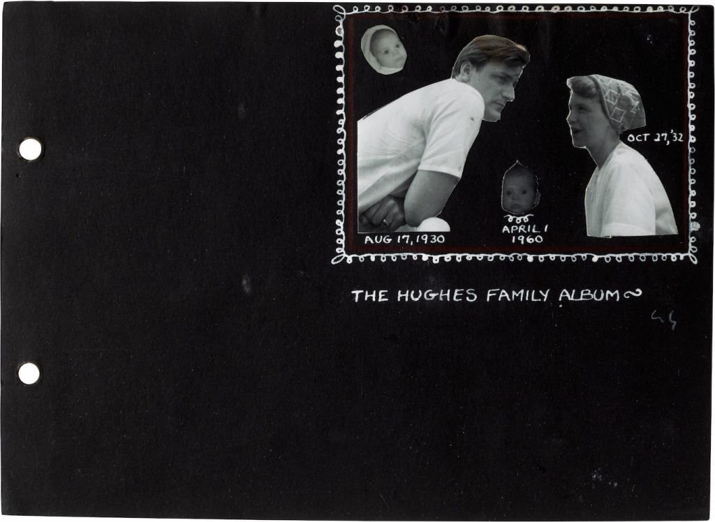 A photo album compiled and annotated by Sylvia Plath. Courtesy of Sotheby's.